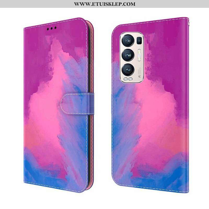 Etui Folio do Oppo Find X3 Neo Streszczenie Kolorowe